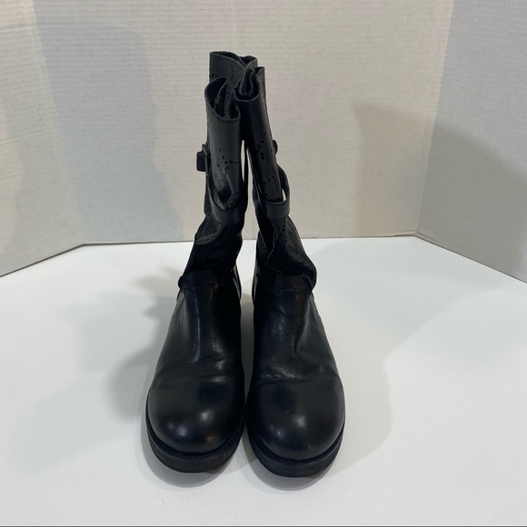 Bacio 61 Prolisso Leather Boots Black Size 9 - Picture 5 of 14